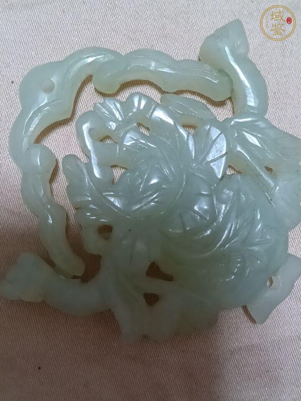 古玩玉器岫玉雕“提籃佩”真品鑒賞圖