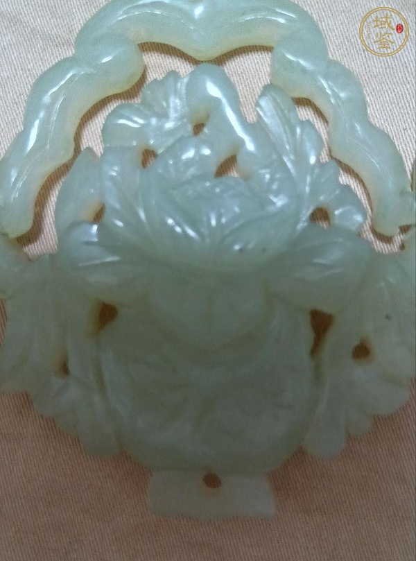 古玩玉器岫玉雕“提籃佩”真品鑒賞圖