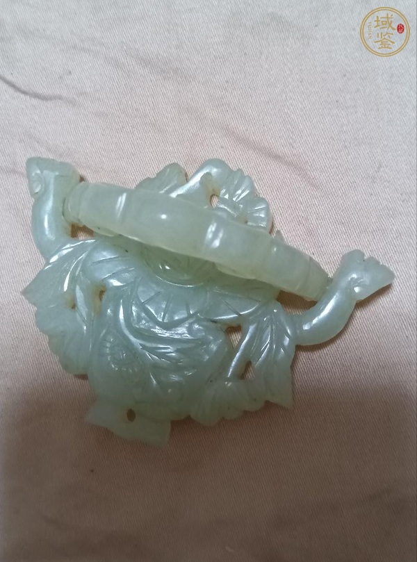 古玩玉器岫玉雕“提籃佩”真品鑒賞圖