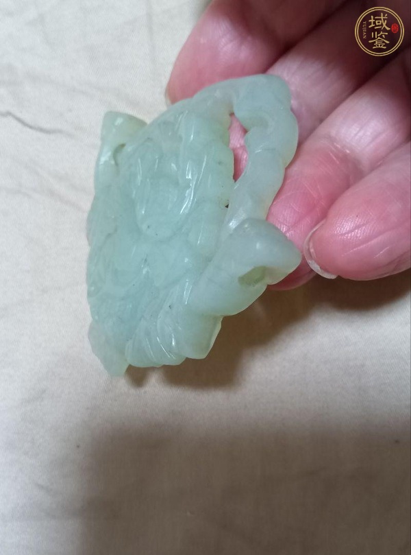 古玩玉器岫玉雕“提籃佩”真品鑒賞圖