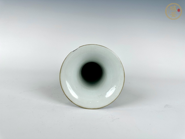 古玩陶瓷清雍乾·粉彩花卉花觚真品鑒賞圖