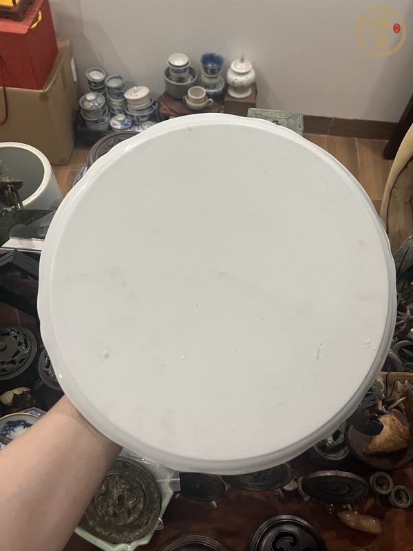 古玩陶瓷山水紋盤真品鑒賞圖