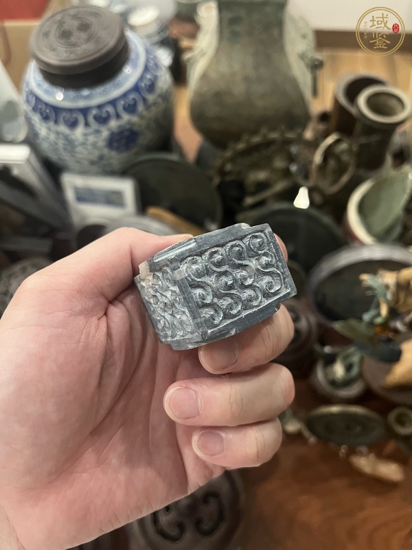 古玩玉器地方玉雕“卷云紋琮”真品鑒賞圖