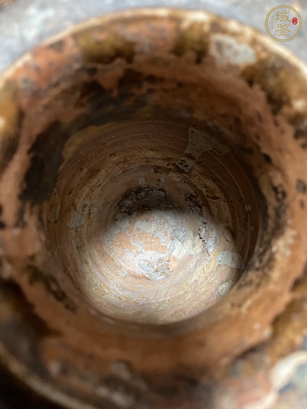 古玩陶瓷醬色釉雙系盤口壺真品鑒賞圖