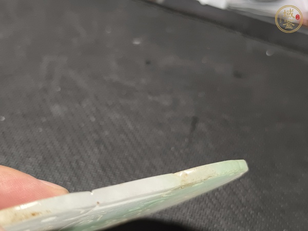古玩玉器翡翠雕“長(zhǎng)命富貴”鎖佩真品鑒賞圖
