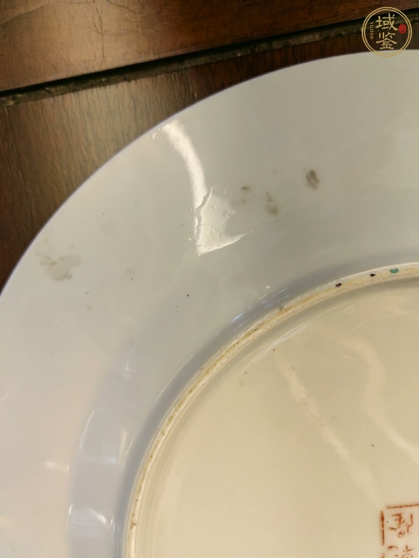 古玩陶瓷百花不落地粉彩盤真品鑒賞圖