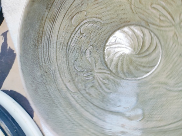 古玩陶瓷金村窯青釉刻花碗拍賣，當前價格5200元