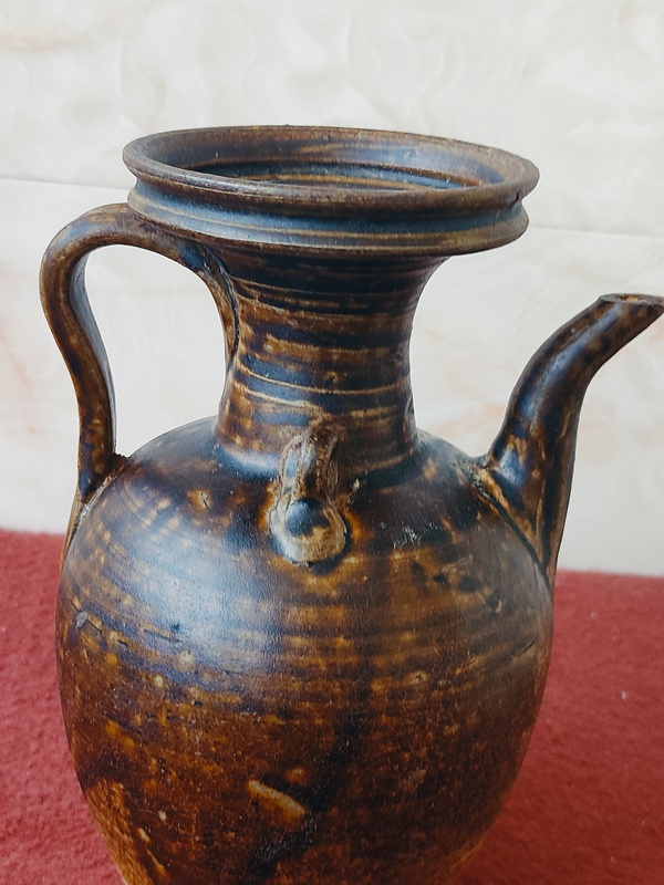 古玩陶瓷褐釉執壺拍賣,當前價格3600元