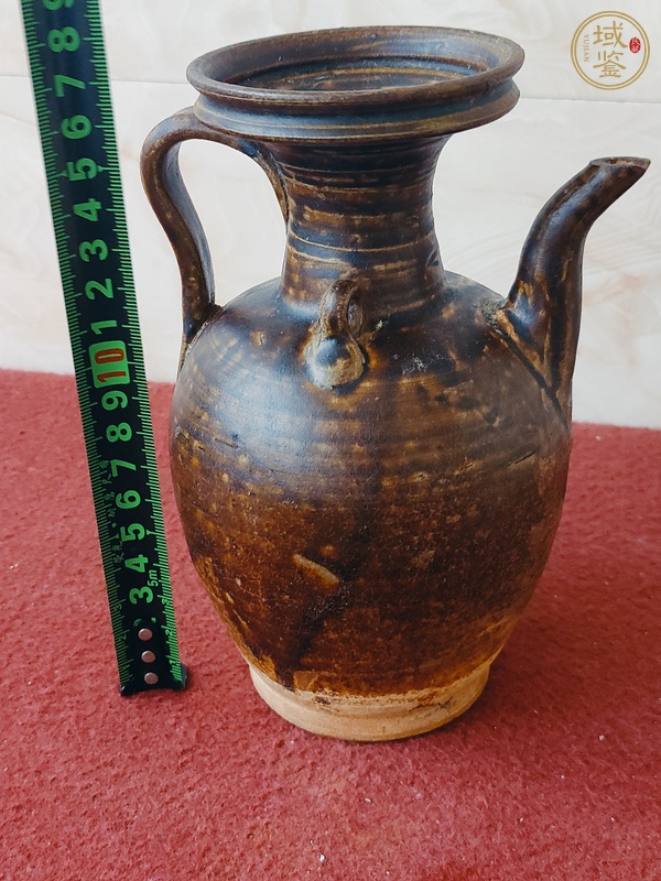 古玩陶瓷褐釉執(zhí)壺真品鑒賞圖