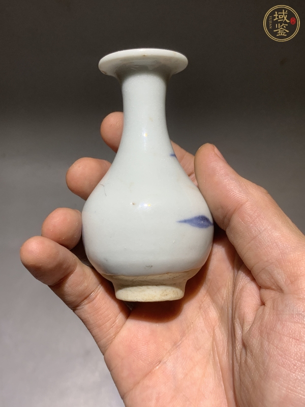 古玩陶瓷青花花卉紋玉壺春瓶真品鑒賞圖