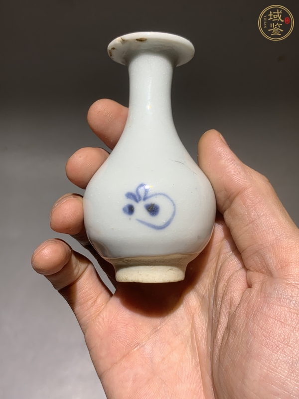 古玩陶瓷青花花卉紋玉壺春瓶真品鑒賞圖