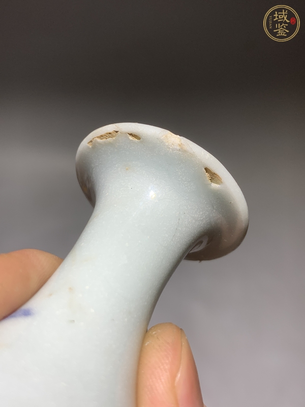 古玩陶瓷青花花卉紋玉壺春瓶真品鑒賞圖
