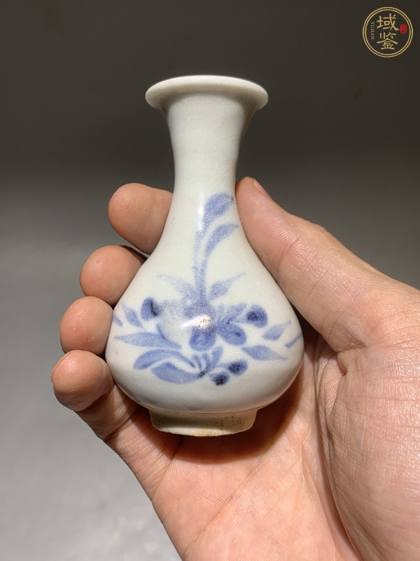 古玩陶瓷青花花卉紋玉壺春瓶真品鑒賞圖