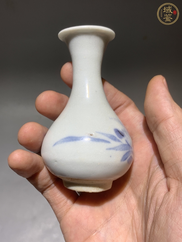 古玩陶瓷青花花卉紋玉壺春瓶真品鑒賞圖