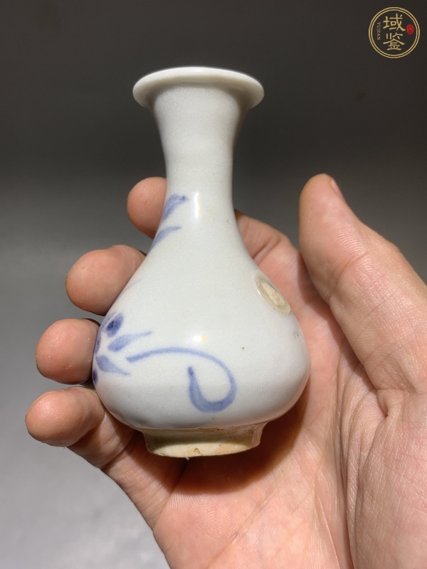 古玩陶瓷青花花卉紋玉壺春瓶真品鑒賞圖