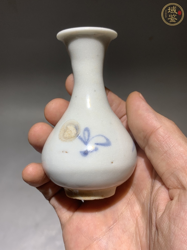 古玩陶瓷青花花卉紋玉壺春瓶真品鑒賞圖