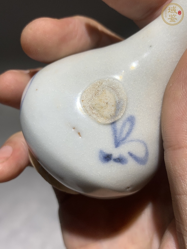 古玩陶瓷青花花卉紋玉壺春瓶真品鑒賞圖