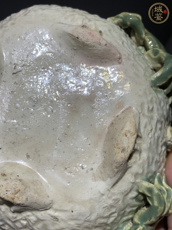 古玩陶瓷綠彩八方水洗真品鑒賞圖