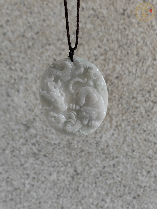 古玩玉器翡翠雕“風(fēng)云際會(huì)”牌真品鑒賞圖
