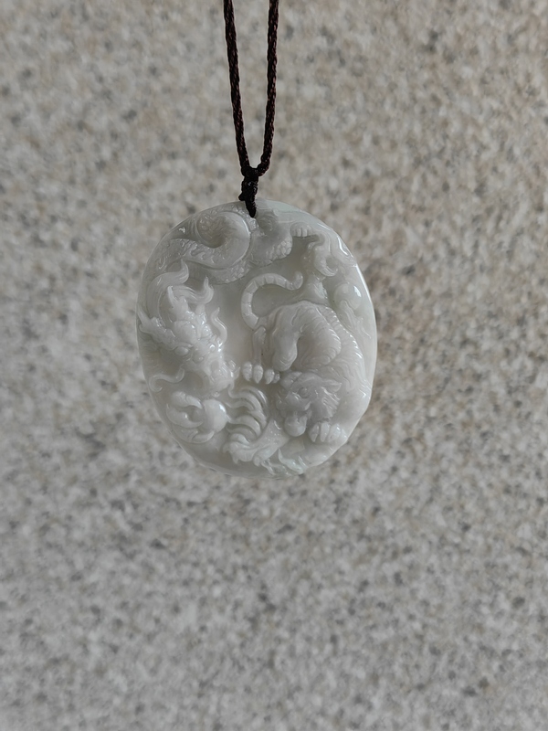 古玩玉器翡翠雕“風云際會”牌拍賣，當前價格298元