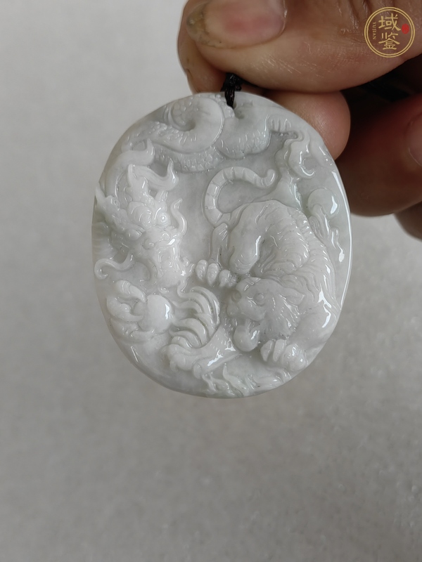 古玩玉器翡翠雕“風(fēng)云際會(huì)”牌真品鑒賞圖