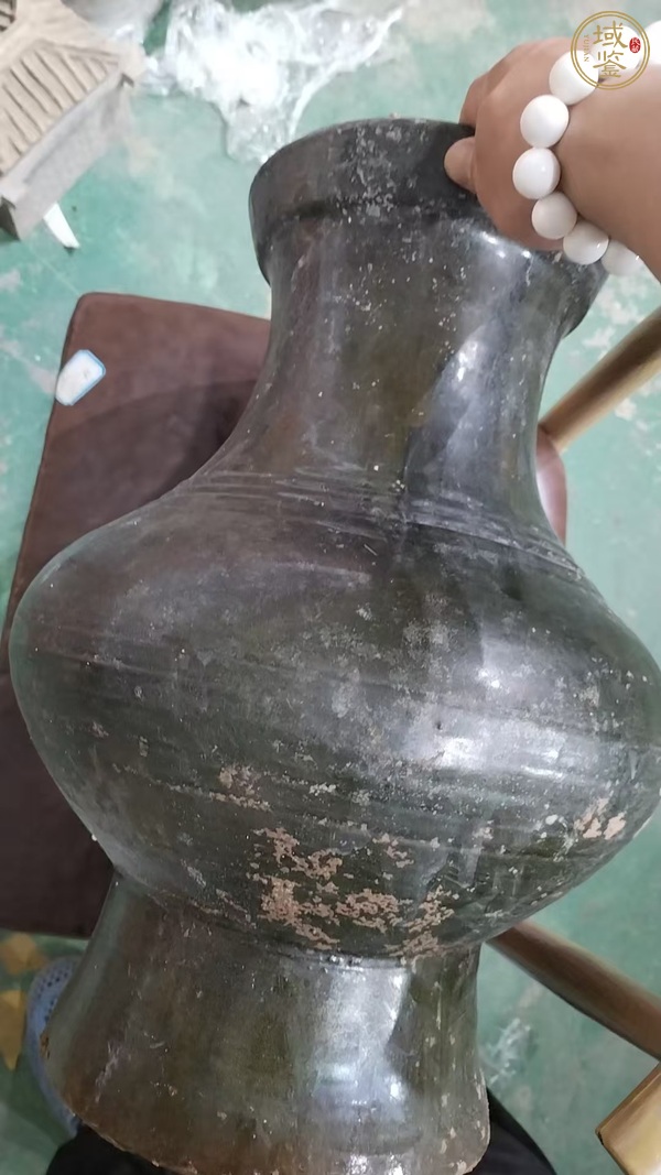 古玩陶瓷漢代綠釉壺真品鑒賞圖
