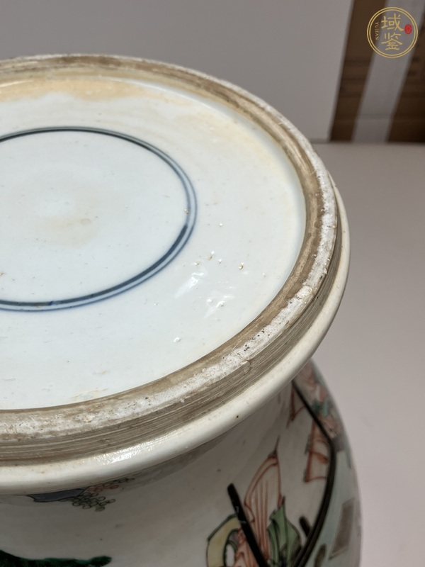 古玩陶瓷對弈圖五彩將軍罐真品鑒賞圖
