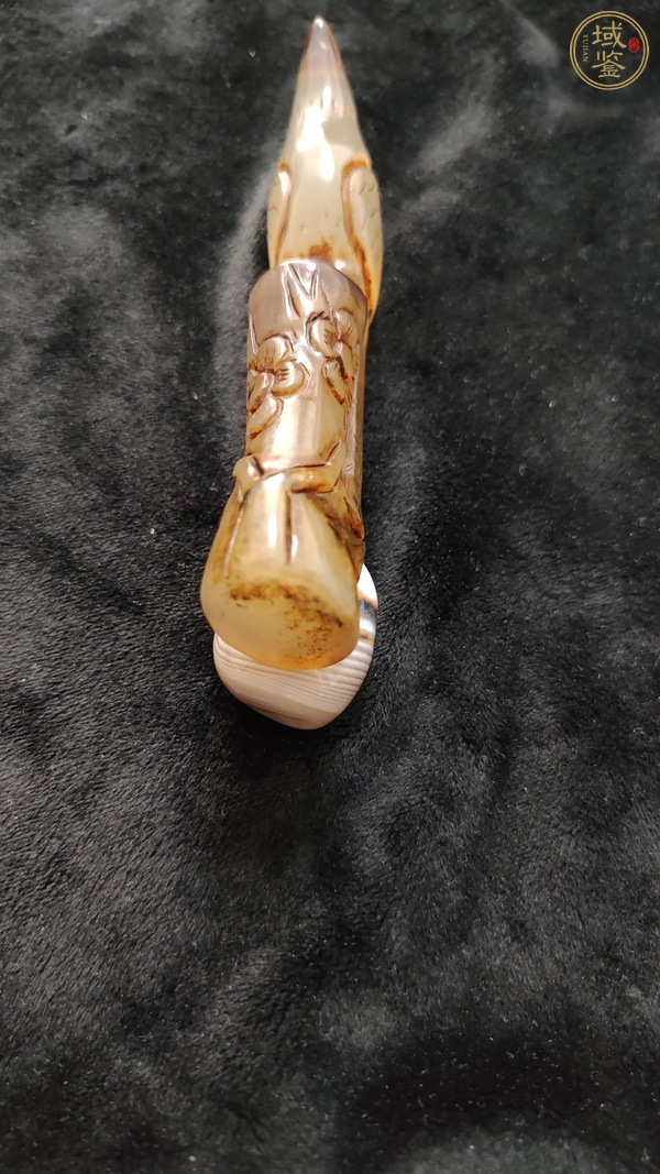 古玩玉器瑪瑙喜上眉梢真品鑒賞圖