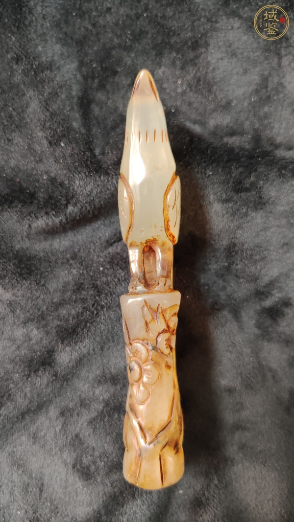 古玩玉器瑪瑙喜上眉梢真品鑒賞圖