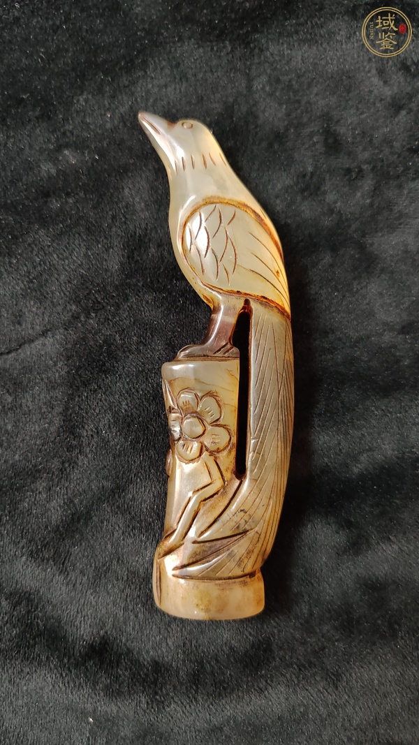 古玩玉器瑪瑙喜上眉梢真品鑒賞圖
