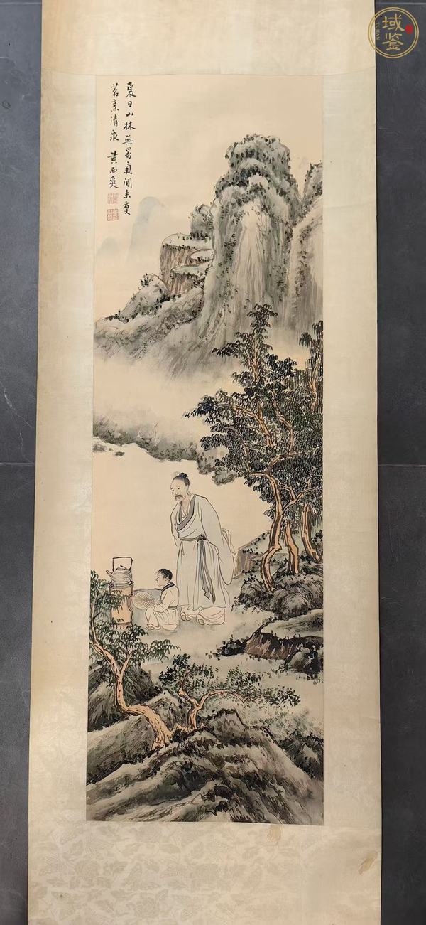 古玩字畫煮茗圖真品鑒賞圖