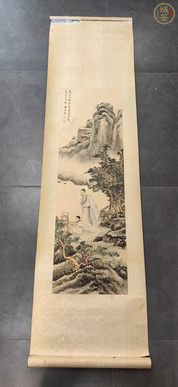 古玩煮茗圖真品鑒賞圖