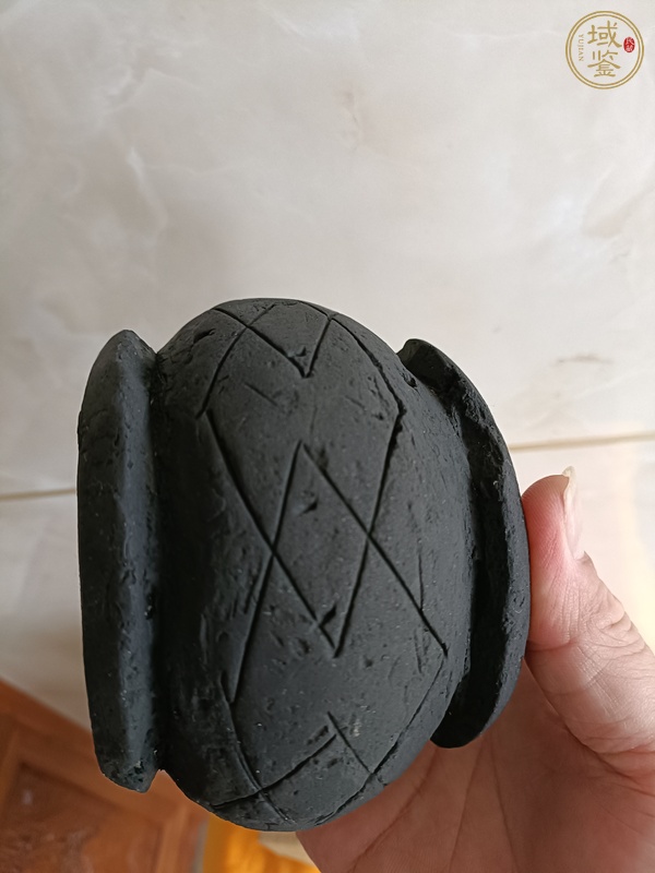 古玩陶瓷黑陶鼓真品鑒賞圖