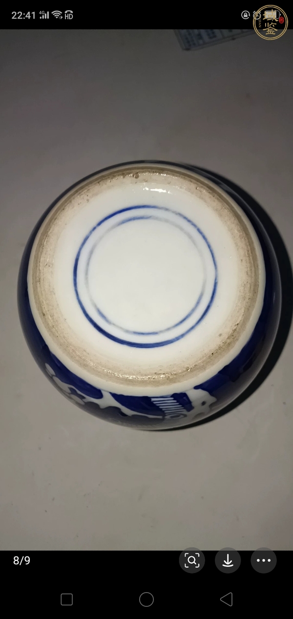 古玩陶瓷青花冰梅紋罐真品鑒賞圖