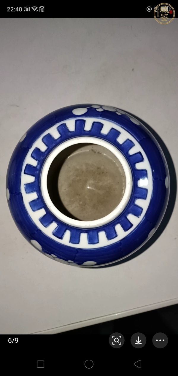 古玩陶瓷青花冰梅紋罐真品鑒賞圖
