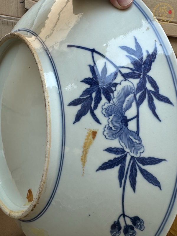 古玩陶瓷青花山水人物紋盤真品鑒賞圖
