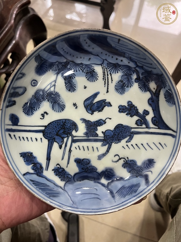 古玩陶瓷萬歷青花盤真品鑒賞圖
