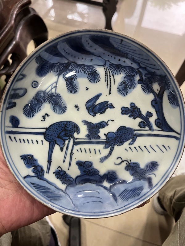 古玩陶瓷萬歷青花盤拍賣，當前價格3800元