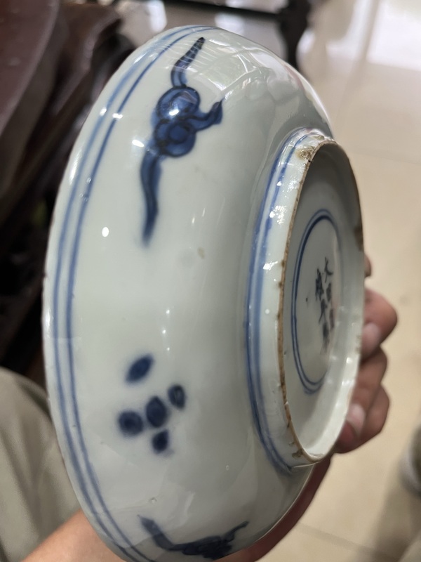 古玩陶瓷萬歷青花盤拍賣，當前價格3800元
