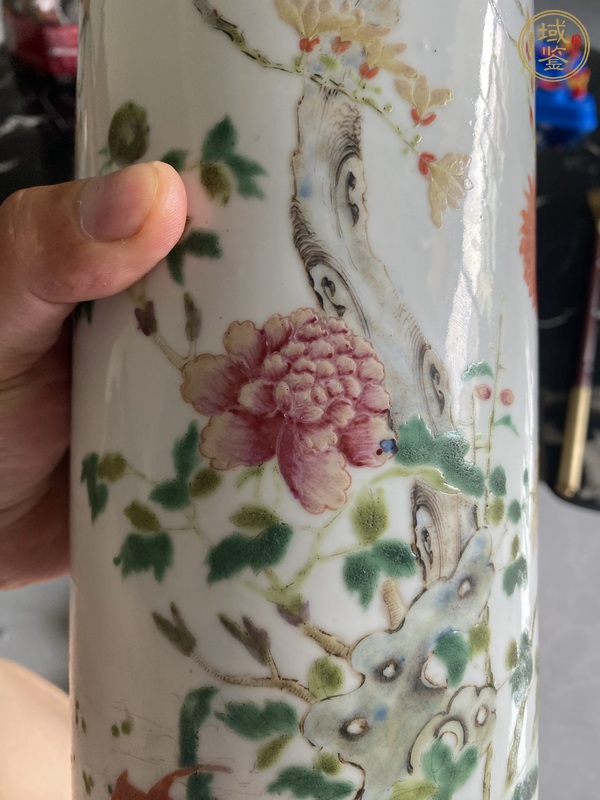 古玩陶瓷粉彩帽筒真品鑒賞圖