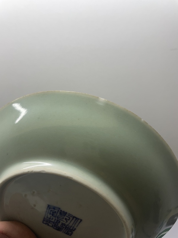 古玩陶瓷清·乾隆冬青釉盤拍賣,當前價格1200元