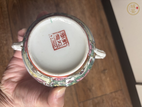 古玩陶瓷廣彩人物故事紋壺真品鑒賞圖