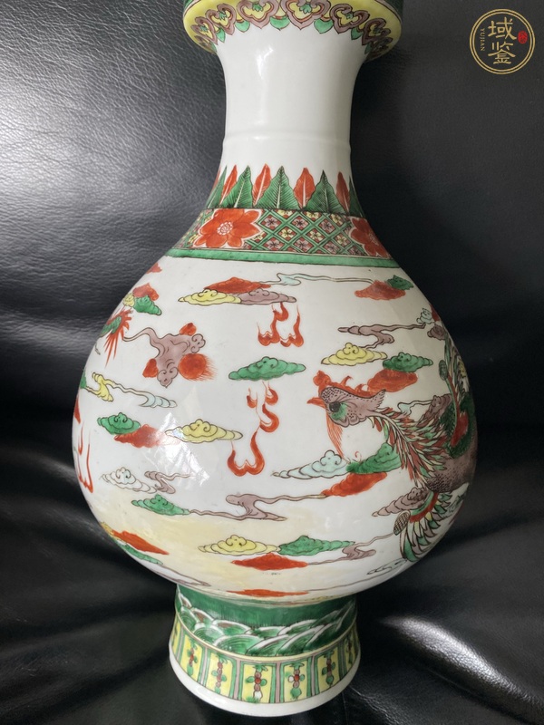 古玩龍鳳紋五彩瓶真品鑒賞圖