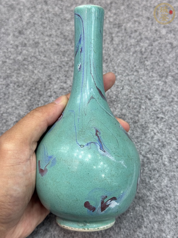 古玩陶瓷攪釉瓶真品鑒賞圖
