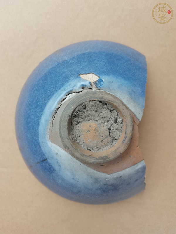 古玩陶瓷鈞窯天藍(lán)釉大碗真品鑒賞圖