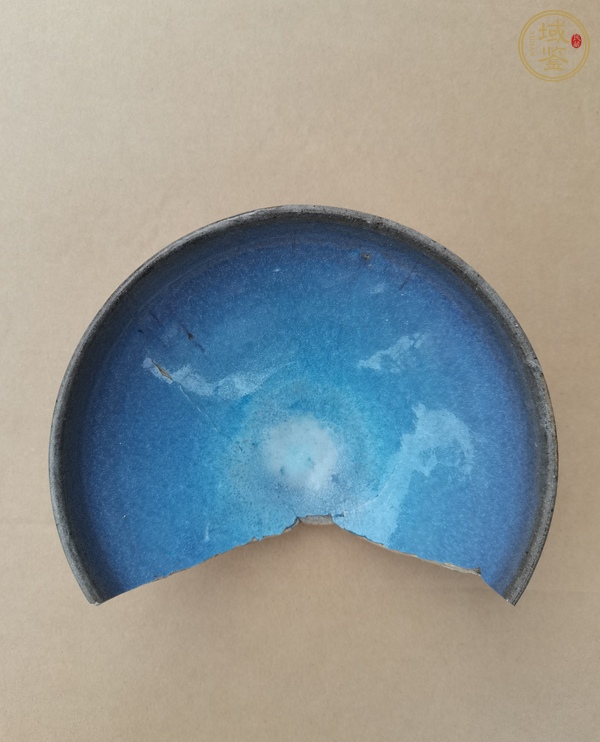 古玩陶瓷鈞窯天藍(lán)釉大碗真品鑒賞圖