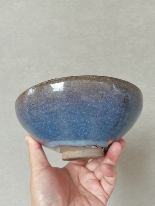 古玩陶瓷鈞窯天藍釉大碗拍賣，當前價格0元