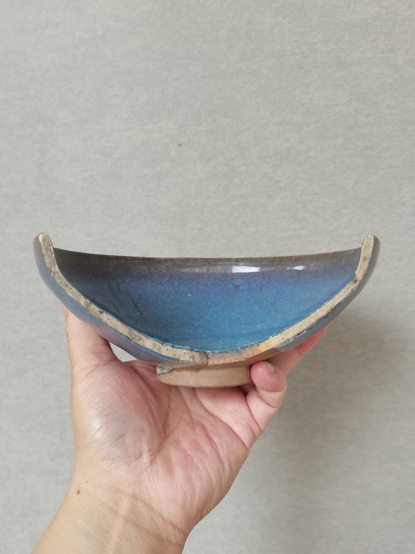 古玩陶瓷鈞窯天藍釉大碗拍賣，當前價格0元
