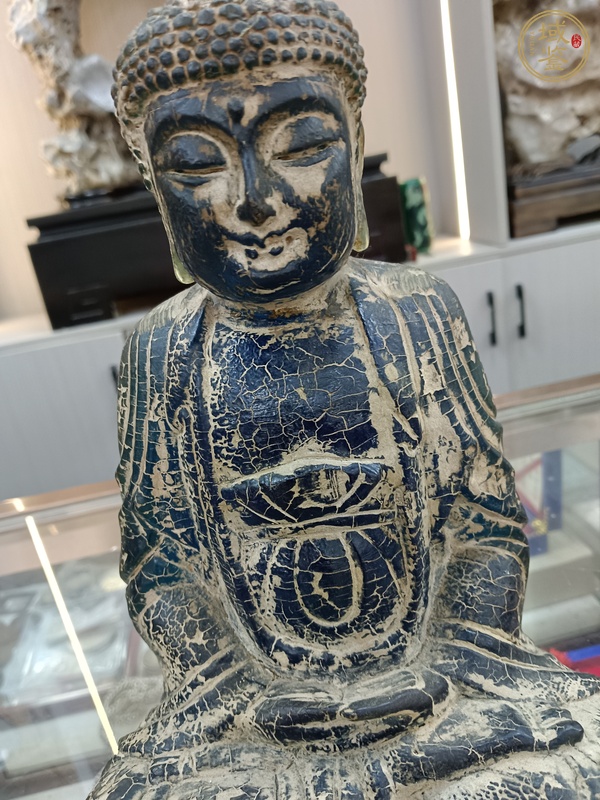 古玩玉器仿古琉璃佛真品鑒賞圖