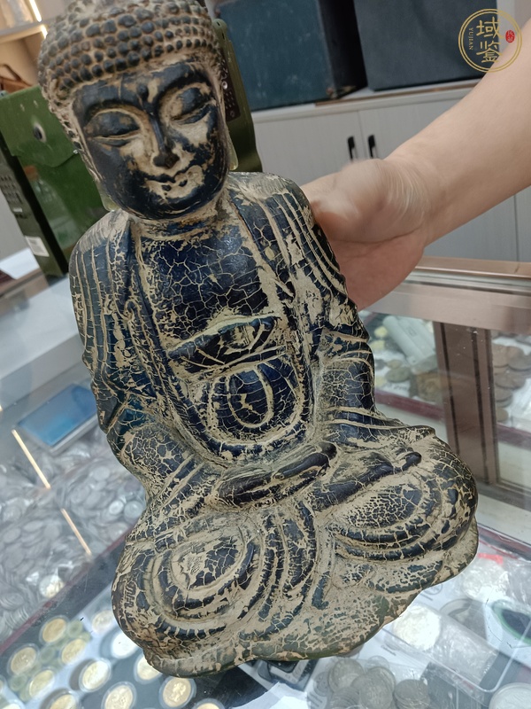 古玩玉器仿古琉璃佛真品鑒賞圖